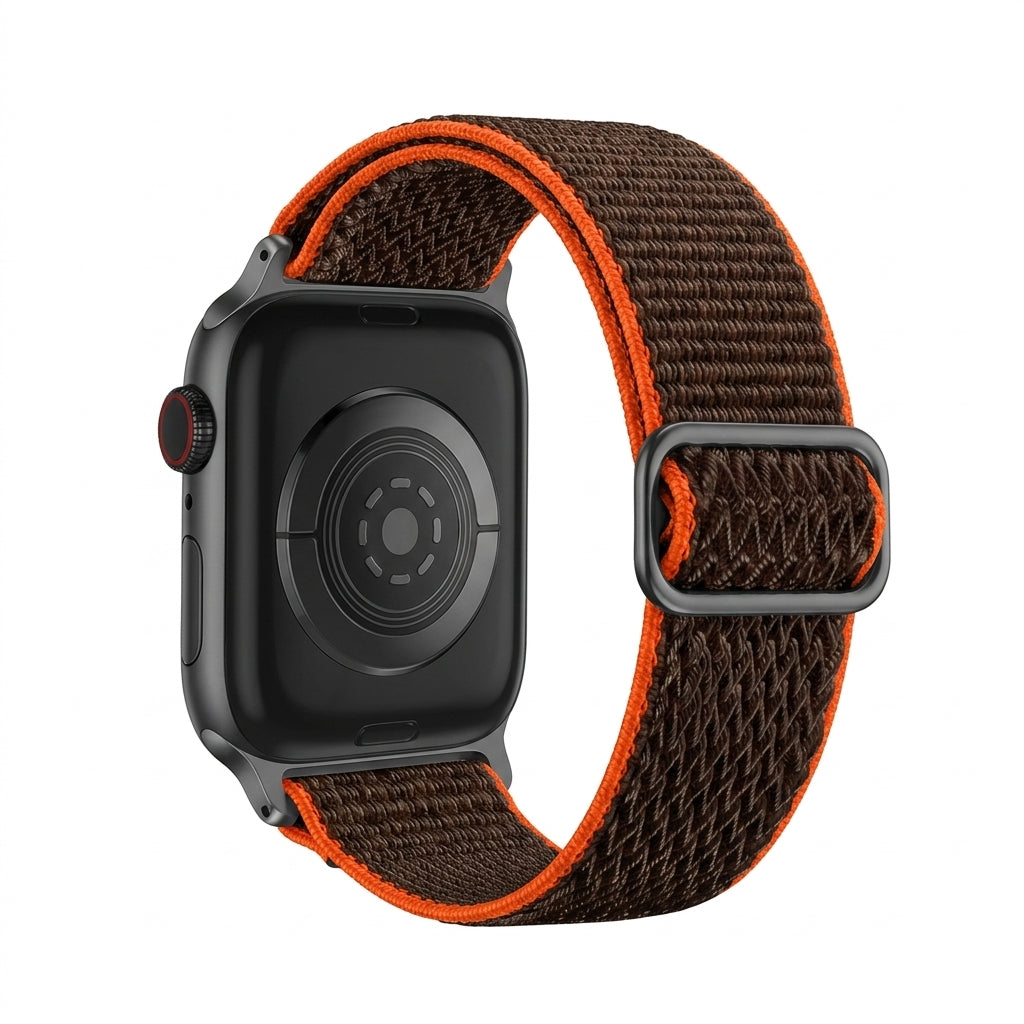 Pulsera Velcro Gris con Naranja